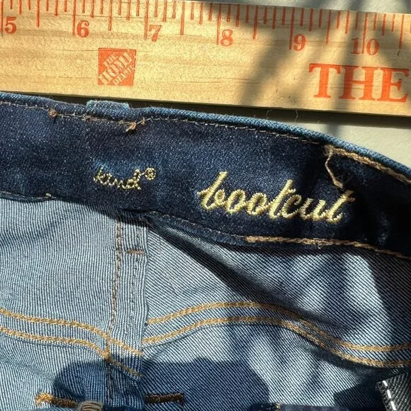 7 For All Mankind Jeans Size 28 Bootcut Straight Stretch Denim Dark Wash - Picture 3 of 6